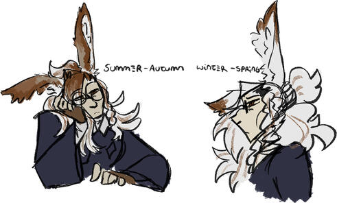 The differences between seasonal coats (seasonal dates somewhat inaccurate).