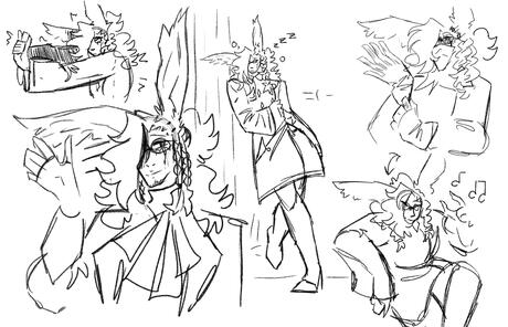 Myosotis's first concept art page